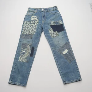 Anthropologie Pilcro Borrowed Boyfriend Patchwork Jeans Size 27 Boho Festival - Picture 1 of 11
