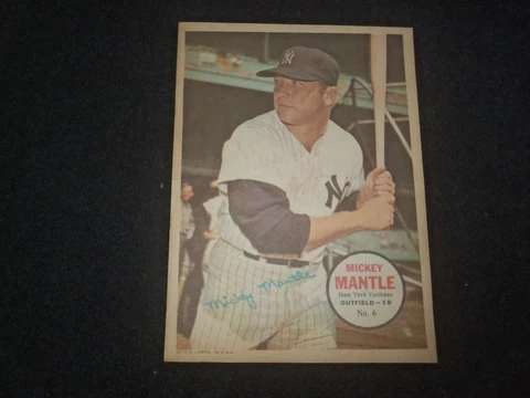 1967 TOPPS MICKEY MANTLE POSTER INSERT, #6, VG-EX CONDITION, NEW YORK YANKEES Cover