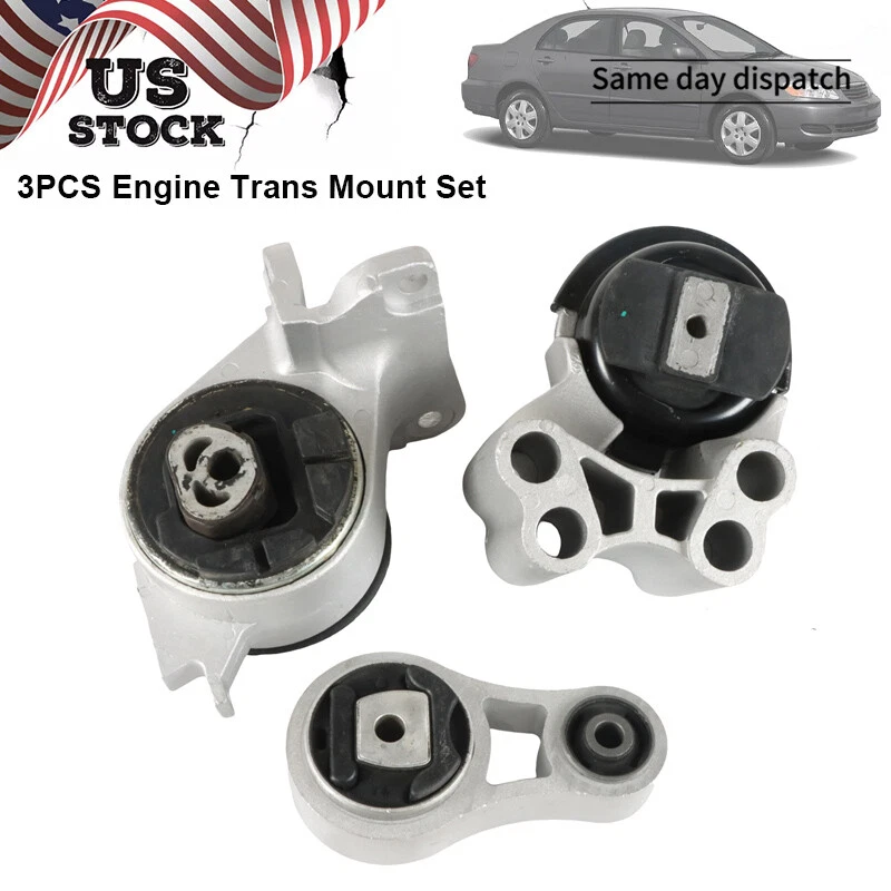 Engine Motor & Trans Mount 3PCS Set For 10-12 Ford Fusion 07-12 Lincoln MKZ 3.5L - Изображение 1 из 4
