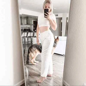 Ellesse Vintage White Silky Track Pants Size 0 - Picture 1 of 8