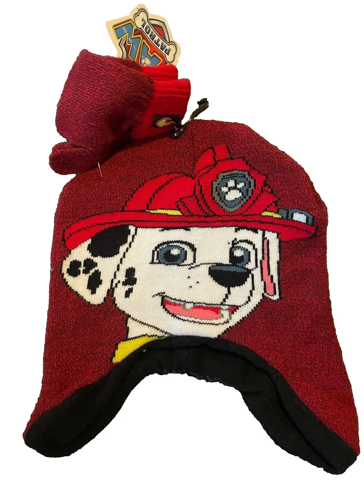 Conjunto de sombrero y mitón de invierno Paw Patrol Marshall para niño pequeño nuevo con etiquetas talla 12-24 meses Foto 1 de 1