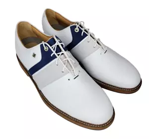 NUEVO 2025 FootJoy Dryjoys Premiere Series Packard LX Zapatos de Golf Blanco/Azul Marino, 8.5 M - Imagen 1 de 7