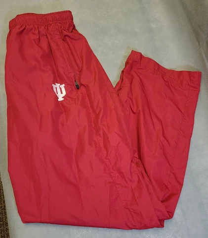 Adidas Indiana University Hoosiers Red Polyester Player Worn? Warmup Pants Used Cover