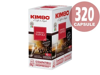 320 CAPSULE KIMBO COMPATIBILI NESPRESSO MISCELA NAPOLI OFFERTA - Image 1 of 4