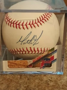 MATT MOORE Autograph OML Baseball (MLB Certified) W/Ball Cube Display - Picture 1 of 8