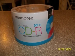 Memorex CD-R 50 Pack Spindle 52x 700Mo 80min Recordable CD-R Brand New Sealed - Afbeelding 1 van 5