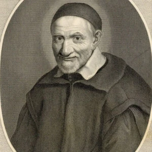 François Simon Portrait de Saint Vincent de Paul - Gravure Franz Keller XIXème - Picture 1 of 3