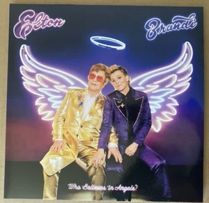 Elton John Who Believes In Angels Purple Vinyl LP BRANDI CARLILE AUTOGRAPHED - Picture 1 of 5