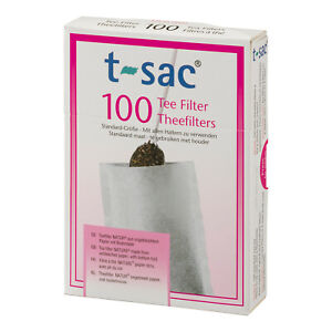 Papier Teefilter t-sac 100 mit Bodenfalte Natur Teezubehör Teesieb