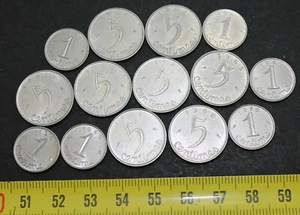 Set De 14 Monedas De 1 Y 5 Céntimos Mazorca de Níquel (002) - Imagen 1 de 2