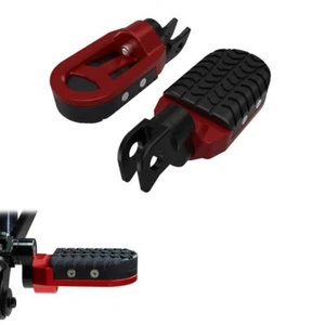 1 par de pedales serrados izquierdo y derecho rojos aptos para Yamaha FJR1300 2001-2023 - Imagen 1 de 24