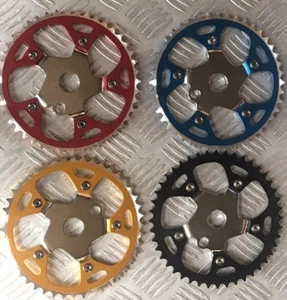 Alloy/Steel Sprocket 44T 1/2"x1/8 Bicycle Chainring BMX Cruiser Bike 4 Colors - Picture 1 of 5