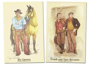 The McLaurys - Ike Clanton - 2 art prints signed by artist Tombstone Arizona AZ - Picture 1 of 5