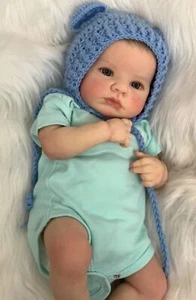 KAWAYII Bambola Neonato 20 Pollici Occhi Aperti Reborn Baby Realistica Morbida Silice... - Foto 1 di 9