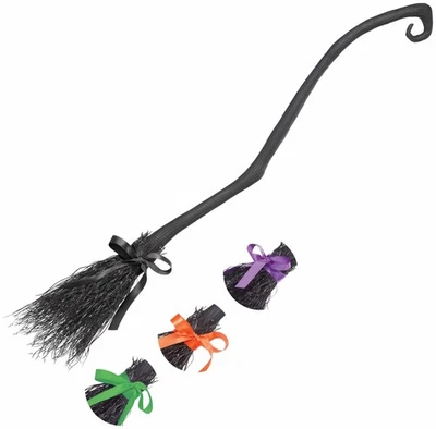 Witch Wicked Crooked Wizard Sorceress Halloween Women Costume Broom - Image 1 of 4