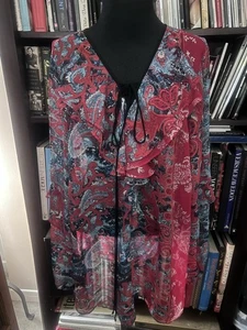 Bisou Bisou rot und blau Paisley Top - Bild 1 von 10