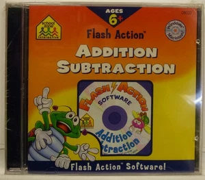Software PC School Zone Flash Action Addition Subtraction Age 6+ NEW Jewel - Picture 1 of 2