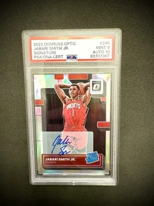 2022-23 Optic JABARI SMITH JR Rookie Card RC Holo Auto PSA 9 MINT 10 AUTO #240 - Picture 1 of 2