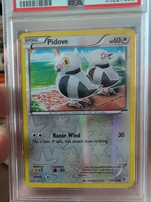 Pokemon 2012 Moderate Play Pidove Boundaries Crossed REVERSE 123/149 Card PSA 8 - Image 1 of 4