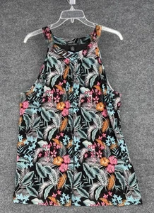 A Love Story Sleeveless High neck tropical floral women’s plus 2X Top lined - Picture 1 of 11