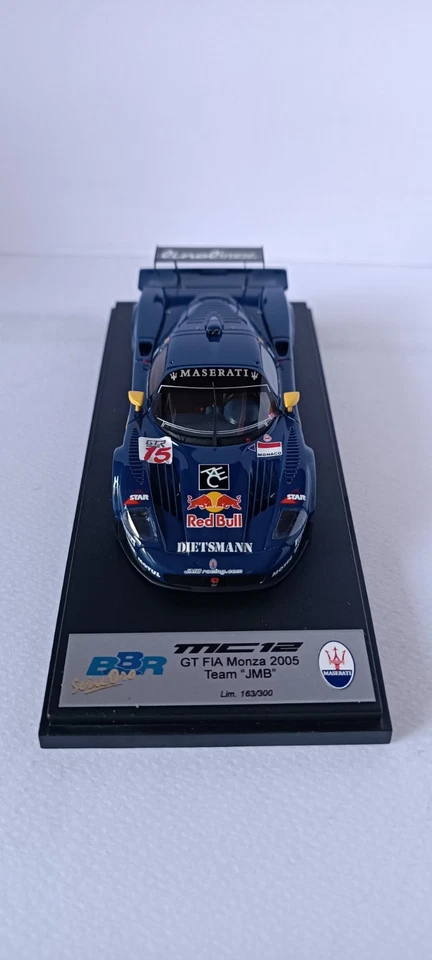 BBR BG286 MASERATI MC12 GT FIA MONZA 2005 RED BULL RARE 1/43 - Immagine 1 di 4