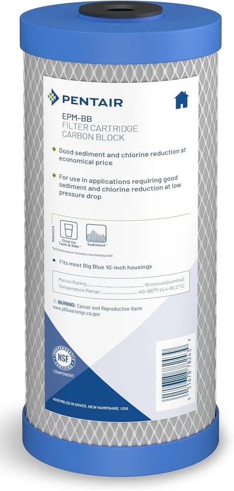 Pentek EPM-BB 10 Micron Whole House Carbon Block Water Filter - Image 1 of 1