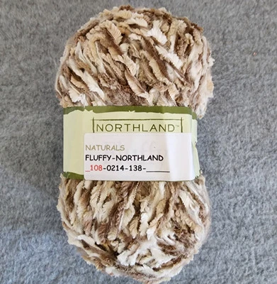 Northland Fluffy plush twist yarn, Naturals, l Skein 108 yds  - Image 1 of 3