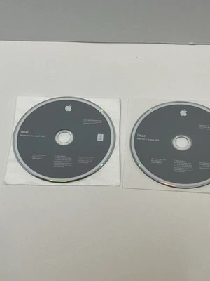 Discos de software de instalación OEM Apple Macintosh iMac OS X 10.6 Foto 1 de 2