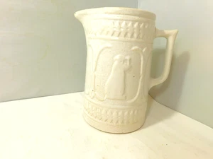 Robinson Ransbottom Co. 8 1/2" Stoneware Pitcher- Lady with Lyre - Picture 1 of 7