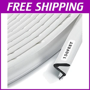 V-Shaped Foam Weather Stripping Seal - 150ft White - Picture 1 of 9