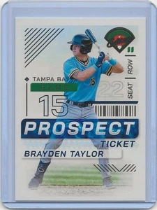 2024 Brayden Taylor Panini Prospect Edition MLB #102 Tampa Bay Rays - Imagen 1 de 2