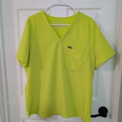 Blusa Médica Figs Mujer Colección Técnica Catarina Un Bolsillo XL Amarillo Neón Foto 1 de 4