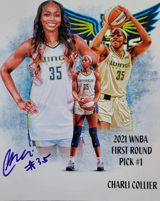 Charli Collier Dallas Wings (Texas Longhorns) Signed 8x10 photo - Image 1 of 2