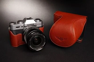 Genuine Real Leather Full Camera Case Bag Cover for FUJIFILM XT20 XT10 - Image 1 of 4