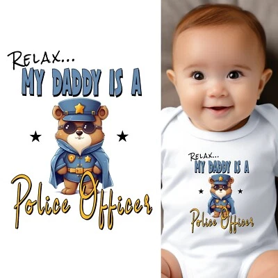 Body de bebé - Relax My Daddy Is A Police Officer Ropa de bebé para bebés Foto 1 de 4