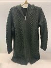 Ladies Celtic Aran Sweater Jacket, Army Green XXL New With Tags