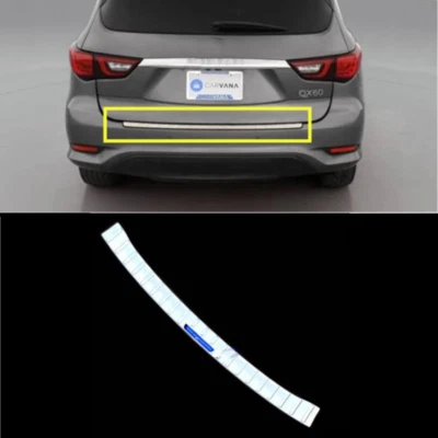 Protector de cubierta de placa de umbral de maletero plateado para Infiniti QX60 2016-2020 Foto 1 de 4