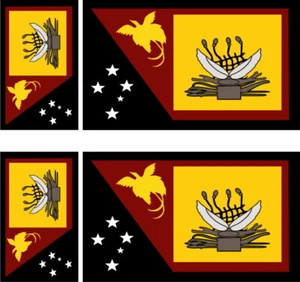 PAPOUASIE Lot 4 Vinyl Stiker autocollant Drapeau flag Western Province - Picture 1 of 1