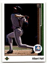 1989 Upper Deck #93 Albert Hall    Atlanta Braves Baseball Cards EX/NM ID:54135