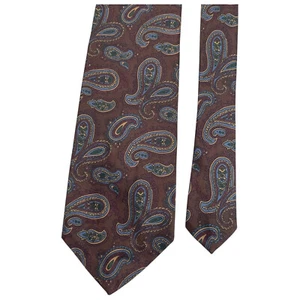 VINTAGE ANTONIO CALAFATANO PAISLEY 90'S SILK NECK TIE - Picture 1 of 4