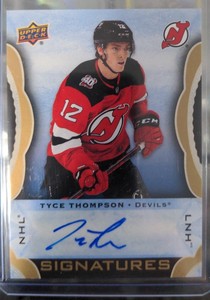 2023-24 Upper Deck Tim Hortons Signatures Tyce Thompson Auto & Redemption Card