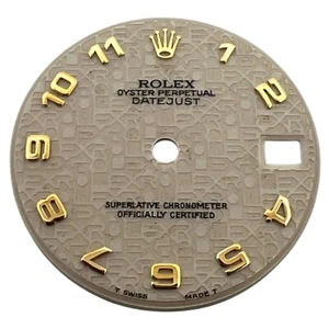 Genuine Rolex Oyster Datejust 31mm Arabic Anniversary Dial Ivory & Gold 68273 - Picture 1 of 4