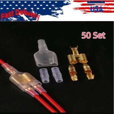 50 set 4.0mm Bullet Terminal Car Electrical Male Female Wire Crimp Connector US - Image 1 of 4