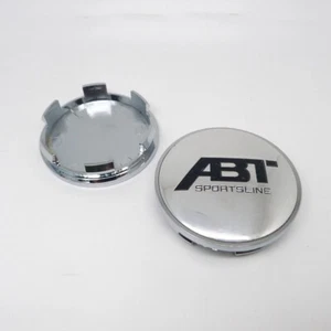 4pcs 65 mm ABT Silver Black Alloy Wheel Center Caps Hub Caps Rim Caps for Audi - Picture 1 of 6