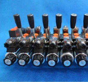 HYDRAULIC BANK MOTOR 6 SECTIONS DOUBLE ACTING open center 24V Truck Loader Boat - Bild 1 von 1