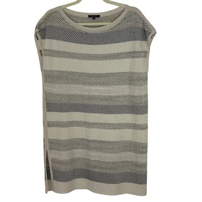 Top túnica Lafayette 148 talla M tejido metálico beige algodón lino ventilaciones laterales Foto 1 de 4