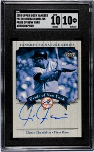 2003 Upper Deck Yankees Signature Series #PN-CC Chris Chambliss AUTO 10 SGC 10 - Picture 1 of 2
