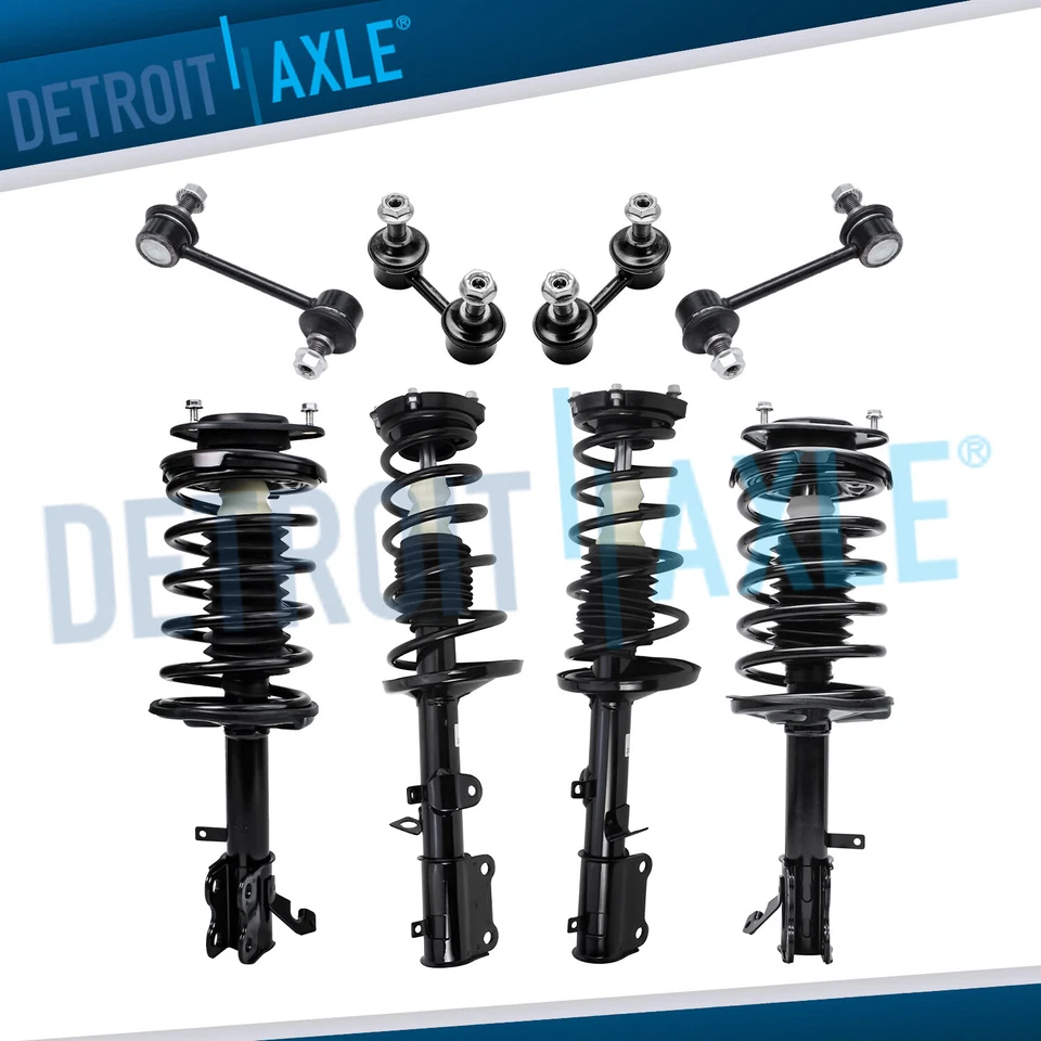 8pc Front Rear Struts Sway Bars for 1993-2002 Toyota Corolla Chevrolet Geo Prizm - Image 1 of 4