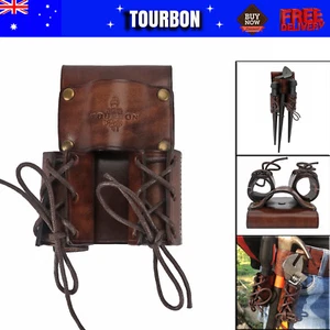 Tourbon Leather Tool Holder Double Bullpin Hanger Spud Wrench Carrier Adjustable - Picture 1 of 18