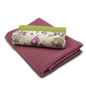 Set 1x Waffelstoff + 2x Baumwollstoff je 0,5m x 1,5m Stoffpaket Feige Set 74 - Bild 1 von 7